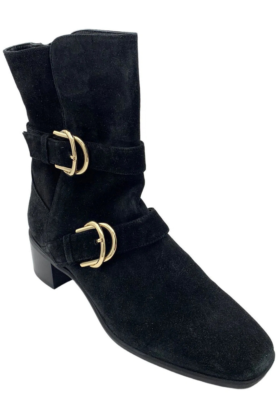 Stuart Weitzman Women's Britain Reserve Black Sport Suede - Medium